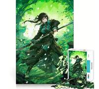 Puzzle da 1000 pezzi "Ragazza Anime Ninja nella Foresta" - Gioco di concentrazione - Artigianato di precisione - Hobby affascinante per i momenti di svago (38x52cm)