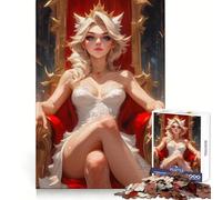 Puzzle da 1000 pezzi "Ragazza anime su un trono" per adulti, ideale per momenti di relax e concentrazione, perfetto per le feste (50x75cm)