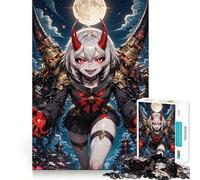 Puzzle da 1000 pezzi "Ragazza Demone Anime con Guardiani Dorati" per adulti,gioco di abilità mentale,taglio laser per un incastro perfetto,attività gratificante per le giornate di pioggia (50x75cm)