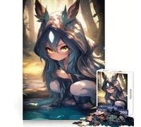 Puzzle da 1000 pezzi "Ragazza Druida Anime nella Foresta" per adulti, ideale per allenare la concentrazione, per un divertimento senza stress e un gioco creativo (38x52cm)