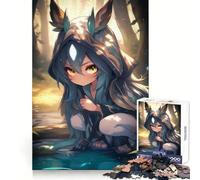 Puzzle da 1000 pezzi "Ragazza Druida Anime nella Foresta" per adulti, stimolante per la memoria, ideale per una fuga rilassante, con tagli netti e un regalo stagionale (50x75cm)