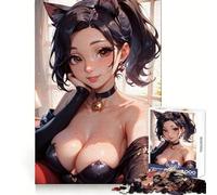 Puzzle da 1000 pezzi "Ragazza gatto sexy selfie" per adolescenti, ideale per il benessere mentale, il tempo libero e il divertimento Perfetto per un bel regalo (38x26cm)