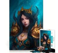 Puzzle da 1000 pezzi "Ragazza Guerriera",gioco creativo per lo sviluppo delle capacità di costruzione,incastro perfetto,nessun pezzo si stacca,attività per rafforzare il legame con i propri cari