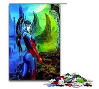 Puzzle da 1000 pezzi Ragazza in un altro mondo per adulti puzzle in legno ottimo regalo per Natale 75x50 cm