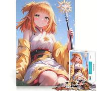 Puzzle da 1000 pezzi "Ragazza Maga Elfa Illuminata dal Sole" per Adolescenti, Gioco di Esercizi Mentali, Relax Mentale, Design, Assemblaggio, Lista dei Desideri di Babbo Natale 50x75cm