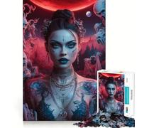 Puzzle da 1000 pezzi "Ragazza Mistica Incantatrice" per adulti, gioco di logica, rilassante e divertente, con taglio perfetto, regalo elegante (38x26cm)