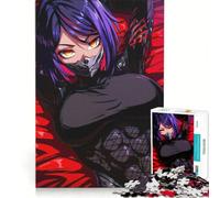 Puzzle da 1000 pezzi "Ragazza ninja su un letto di velluto" giocattolo educativo gioco di velocità manuale con pezzi di forma casuale completamente ad incastro 38x26cm