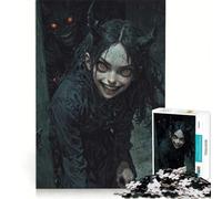 Puzzle da 1000 pezzi "Ragazza perduta e il suo demone" giochi per famiglie regalo di compleanno con poster abbinato e foglio di curiosità 38x26cm