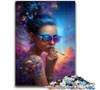Puzzle da 1000 pezzi "Ragazza punk" che aiuta il cervello a esercitare i giocattoli avvincenti per coltivare la pazienza, adatti alle coppie, 50x75cm
