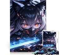 Puzzle da 1000 pezzi "Ragazza Samurai" per adulti, ideale per stimolare la memoria, favorire il rilassamento mentale e facilitare il taglio, perfetto come regalo di compleanno (38x52cm)