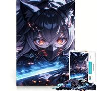 Puzzle da 1000 pezzi "Ragazza Samurai" per adulti, ideale per stimolare la memoria, favorire il rilassamento mentale e facilitare il taglio, perfetto come regalo di compleanno (38x52cm)