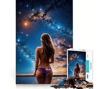 Puzzle da 1000 pezzi "Ragazza spaziale sexy" per adulti, gioco di puzzle, gioco di logica, calma e relax, decorazione murale 38x52cm