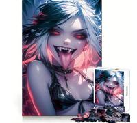 Puzzle da 1000 pezzi "Ragazza Vampiro" per adolescenti, stimolante per la memoria, ideale per il relax e il divertimento, con tagli precisi (38x52cm)