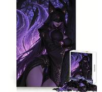 Puzzle da 1000 pezzi "Ragazza volpe misteriosa nella foresta oscura" per adolescenti, gioco di intelletto, momento di condivisione, taglio di qualità, regalo memorabile (38x52cm)