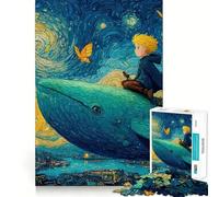 Puzzle da 1000 pezzi "Ragazzo che cavalca una balena sulla città",di Van GoghGiunzioni lisceDivertente gioco di logicaGioco casual per il tempo liberoDecorazione natalizia(50x75cm)