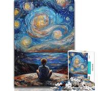 Puzzle da 1000 pezzi "Ragazzo sotto le stelle" per adulti, impegnativo da completare ma divertente e spiritoso, un regalo e un arredamento per la casa unici (75x50cm)