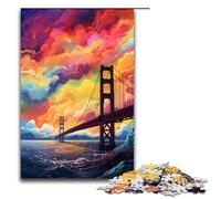 Puzzle da 1000 pezzi Rainbow Bridge di Splatters tanti colori spessi per adulti puzzle in legno giochi per famiglie 75x50 cm