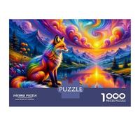 Puzzle Da 1000 Pezzi Rainbow Fox Fantasy Landscape Puzzle Per Adulti Gioco Per Famiglie Migliora La Memoria Ideale Come Regalo Per Tutta La Famiglia 70x50cm/1000pcs