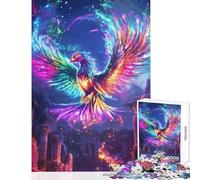 Puzzle da 1000 pezzi Rainbow Phoenix Rising Giocattoli antistress Regalo di compleanno Gioco pratico con pezzi completamente interconnessi di forma casuale Dimensioni 38x26cm