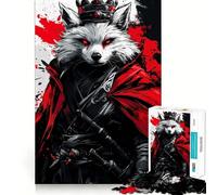 Puzzle da 1000 pezzi "Re Lupo Samurai" esercizio mentale divertente,pezzi a incastro precisi,un modo coinvolgente per passare il tempo libero (38x26cm)