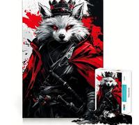 Puzzle da 1000 pezzi "Re Lupo Samurai" per adulti,gioco di concentrazione mentale,qualità premium,taglio laser,divertimento serale in famiglia (50x75cm)