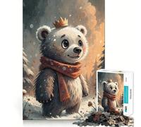 Puzzle da 1000 pezzi "Re Orso Invernale" - Divertimento e allenamento per la mente - Pezzi a incastro precisi - Un hobby affascinante per i momenti di svago (38x26cm)