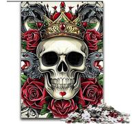 Puzzle da 1000 pezzi "Re Scheletro", puzzle per adulti da 1000 pezzi, decorazione artistica, giocattolo di intelligenza per giochi al chiuso in famiglia (dimensioni 26x38cm)