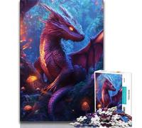 Puzzle da 1000 pezzi Red Dragon Baby per adolescenti, antistress per ammazzare il tempo durante le vacanze, con poster abbinato e foglio di quiz, 50x75cm