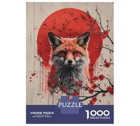 Puzzle Da 1000 Pezzi Red Fox And Cherry Blossoms Puzzle Per Adulti Gioco Pratico Sfida Difficile Interazione Genitore-figlio 52x38cm/1000pcs