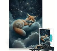 Puzzle da 1000 pezzi "Red Fox Dreaming" per adolescenti, ideale per rafforzare la memoria e il legame familiare, con bordi precisi e un regalo pensato con cura (38x26cm)