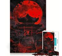 Puzzle da 1000 pezzi Red Moon Japan per ragazzi, gioco di logica, momento di relax, taglio perfetto, lista dei desideri di Babbo Natale (38x26cm)