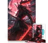 Puzzle da 1000 pezzi Red Moon Samurai per adolescenti, ideale per rafforzare la memoria, per un divertimento rilassante e di qualità, regalo perfetto (38x26cm)