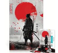 Puzzle da 1000 pezzi Red Moon Samurai per adolescenti, stimola la memoria, favorisce la calma, stimola la fantasia, crea una piacevole sorpresa (38x52cm)