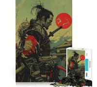 Puzzle da 1000 pezzi Red Moon Samurai per ragazzi, ideale per migliorare la memoria, per un relax informale, con bordi precisi e un design elegante (38x52cm)