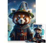 Puzzle da 1000 pezzi "Red Panda Sorcerer" per adolescenti, gioco di logica e concentrazione, taglio preciso, ideale come regalo di Babbo Natale (38x52cm)