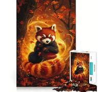 Puzzle da 1000 pezzi "Red Panda The Luminous Keeper" per ragazzi, gioco di puzzle per allenare la mente, gioco di gruppo, arte, assemblaggio, regalo classico (38x52cm)