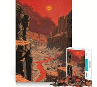 Puzzle da 1000 pezzi Red River Canyon per adulti, gioco intellettuale rilassante e divertente, taglio preciso, regalo di Natale (38x26cm)