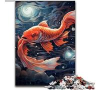 Puzzle da 1000 pezzi, regalo colorato con motivo a koi, puzzle da 1000 pezzi per adulti e adolescenti, giochi educativi per la famiglia, regalo per la decorazione della casa (dimensioni 26x38cm)