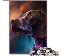 Puzzle da 1000 pezzi, regalo per adulti, cane da caccia tedesco a pelo corto, ideale per decorare casa e ufficio, regalo perfetto per il compleanno (dimensioni 26x38cm)