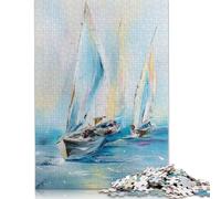 Puzzle da 1000 pezzi "Regata Mattutina" per adulti, difficoltà alta, giocattolo educativo, decorazione per la famiglia (75x50 cm)
