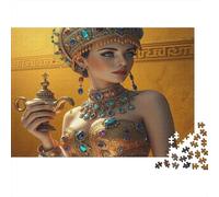 Puzzle da 1000 pezzi "Regina Araba Fantasy" con ritratto della Regina Dorata, gioco educativo per adulti, decorazione per la casa, difficile e stimolante, ideale per compleanni. Dimensioni: 52x38 cm.