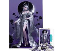 Puzzle da 1000 pezzi Regina degli Elfi Oscuri con Rose gioco educativo gioco stimolante regalo per donne uomini attività per la famiglia (dimensioni 38x52cm)