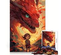 Puzzle da 1000 pezzi "Regina dei Draghi" per ragazzi, ideale per rafforzare la memoria, creare un'atmosfera serena e creare ricordi di qualità Regalo classico (38x52cm)