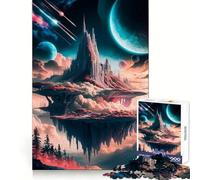 Puzzle da 1000 pezzi "Regni del Castello Celeste" per ragazzi,ideale per stimolare la memoria e la tranquillità,con chiusura a incastro perfetta (38x52cm)