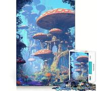 Puzzle da 1000 pezzi "Regno dei Funghi Paesaggio Fantastico" per Adolescenti, Puzzle per la Mente, Antistress, Arte, Assemblaggio, Regalo Premium (38x26cm)