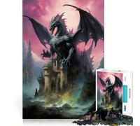 Puzzle da 1000 pezzi "Regno del Drago" per adulti e ragazzi, gioco di logica solido, silenzioso e divertente, taglio di precisione, Babbo Natale, scegli il tuo desiderio (50x75cm)