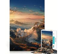 Puzzle da 1000 pezzi "Regno sopra le nuvole" per adulti e ragazzi, gioco di logica solido, silenzioso e divertente, taglio di precisione, Babbo Natale, scegli il tuo desiderio (50x75cm)