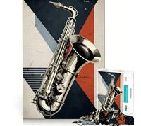 Puzzle da 1000 pezzi "Retro Music Beats Teenagers" - Gioco di logica per interni - Design elegante e memorabile - Regalo perfetto (50x75cm)