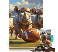 Puzzle da 1000 pezzi Rhino Calves Old School Football per adolescenti, giocattolo antistress, taglio di alta qualità, (50x75cm)