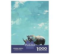 Puzzle Da 1000 Pezzi Rhino Under A Blue Sky Puzzle Per Adulti Giochi Rilassanti Sfida Difficile Divertimento A Casa Attività, 70x50cm/1000pcs